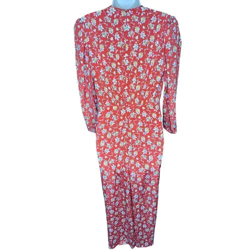 Veronica Beard Mary Dress in Red Floral NWOT Size 2